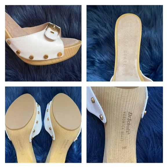 ❤️SOLD❤️ New! VERONICA BEARD x DR. SCHOLL'S Lolli Leather Platform Clogs Sandals - Picture 16 of 16